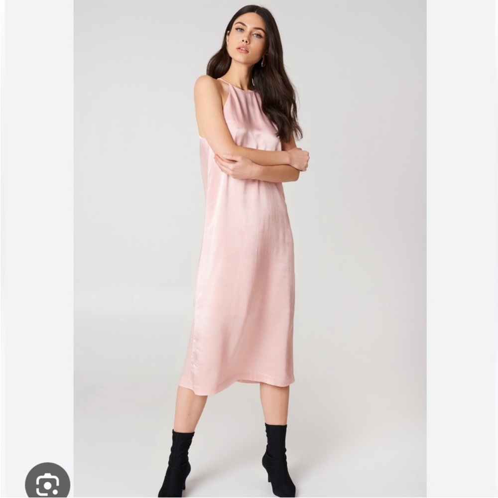 Samsoe Samsoe Elsa dress in silver pink, size M